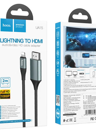 CABLE HOCO UA15 LIGHTNING A HDMI 2MTS