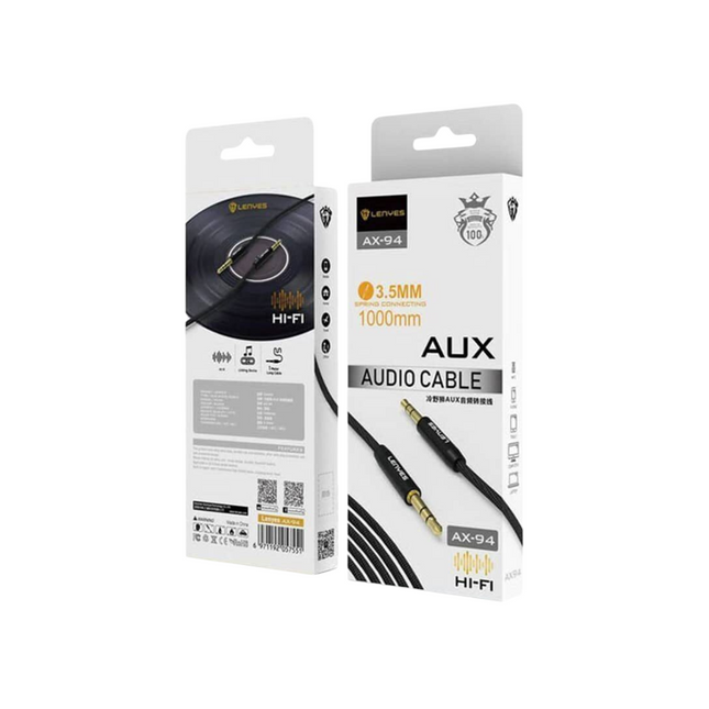 CABLE AUXILIAR LENYES AX-94 3.5MM 1M