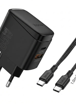 Cargador Hoco CS63A 65W GaN Dual Port + Cable Tipo C