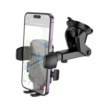 Hoco H65 Gamble Negro – Soporte de Celular para Auto con Sujeción Ajustable