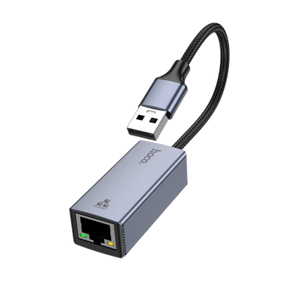 Hoco UA37 USB Adapter, USB A to RJ45 Adapter, 1000 Mbps Ethernet Adapter, High-Speed Network Adapter, Gigabit LAN Converter, Hoco USB to Ethernet, Compact Internet Adapter, Laptop RJ45 Connector, Wired Network Adapter, Computer Accessories Hoco UA37,
