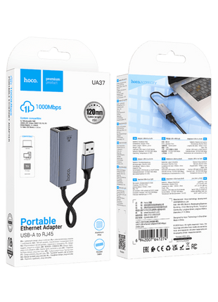 ADAPTADOR HOCO UA37 USB A RJ45 1000 MBPS - Technosun