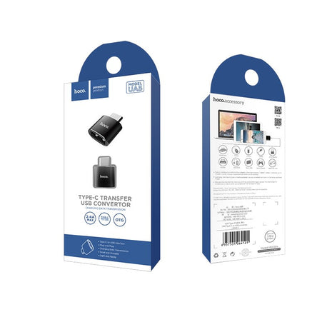 Adaptador Hoco UA5 OTG – Convertidor Tipo - C a USB - A para Smartphones y Notebooks - Technosun
