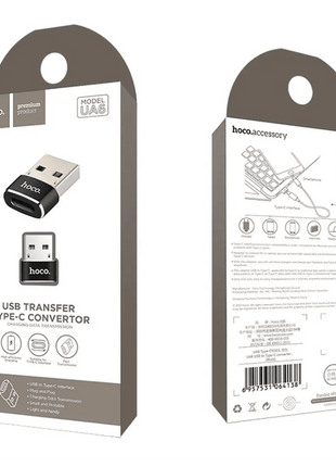 Adaptador Hoco UA6 – Convertidor USB - A a USB - C para Carga y Datos - Technosun