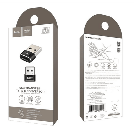Adaptador Hoco UA6 – Convertidor USB - A a USB - C para Carga y Datos - Technosun