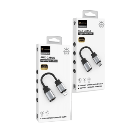 ADAPTADOR LENYES AX107 LIGHTNING AUX 3.5 MM - Technosun