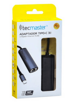 Adaptador Tecmaster Tipo - C 3.1 a RJ45 Gigabit Ethernet 1Gbps - Technosun