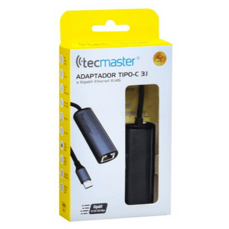 Adaptador Tecmaster Tipo - C 3.1 a RJ45 Gigabit Ethernet 1Gbps - Technosun