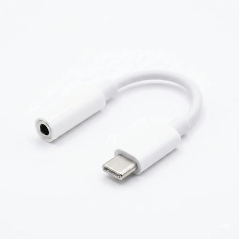 Adaptador USB - C a Jack 3.5mm TREQA CA - 1053 Blanco - Technosun