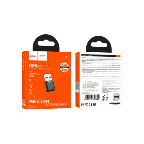 ADAPTADOR USB WIFI 5 HOCO HI33 650 MBPS - Technosun