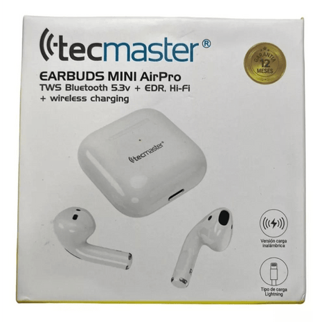 Audífonos Tecmaster Mini AirPro TWS Bluetooth 5.3 – Sonido Hi - Fi - Technosun