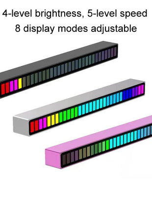 BARRA RGB LED VIPADA CON MÚSICA Y NIVEL DE 32 BITS - BARDA RGB LED CON MÚSICA - Technosun