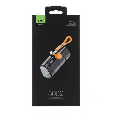 Batería Portátil KPG KP-54 5000mAh Tipo C y Lightning - Technosun