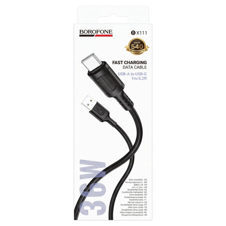 CABLE BOROFONE BX111 USB - A USB - C 3.0A 1M - Technosun