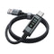 Cable Hoco U148 USB-A a USB-C 100W con Pantalla OLED Negro - Technosun