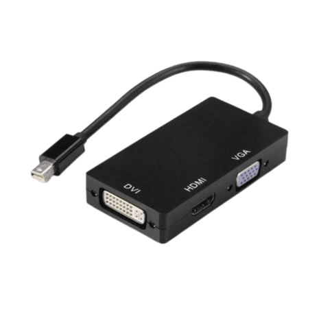 CABLE MINI DISPLAY PORT A HDMI,VGA Y DVI 1080P NEGRO - Technosun