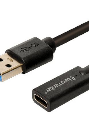 CABLE TECMASTER OTG USB 3.0 MACHO A TIPO - C 3.2 HEMBRA 5 GBPS 20W 1.5 MTS - Technosun