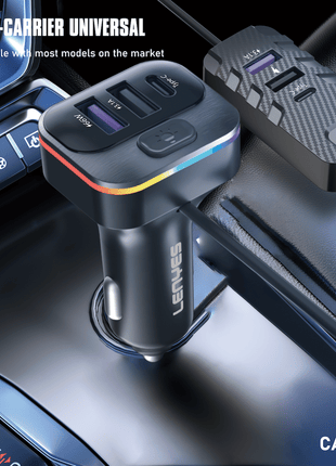 CARGADOR DE AUTO LENYES CA905 66W + HUB - Technosun