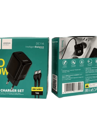 Cargador HOCO DC116 PD 20W con Cable USB - C a USB - C – Carga Rápida - Technosun