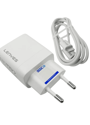 CARGADOR LENYES 20W GAN + CABLE LIGHTNING - Technosun