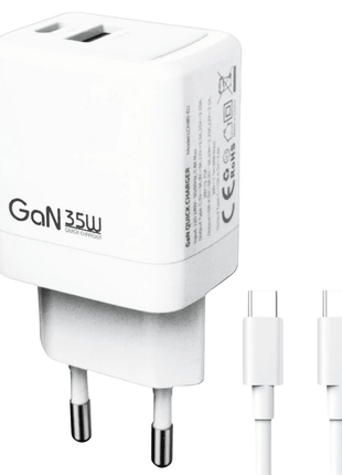 CARGADOR LENYES 35W GAN + CABLE USB C - Technosun