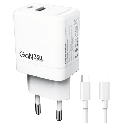 CARGADOR LENYES 35W GAN + CABLE USB C - Technosun
