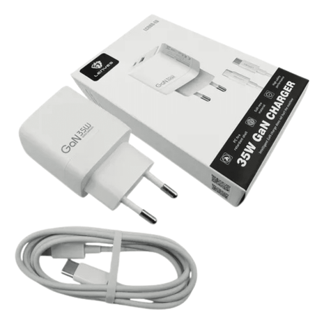 CARGADOR LENYES 35W GAN + CABLE USB C - Technosun
