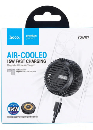 Cargador Magnético Hoco CW57 15W con Ventilador para iPhone - Technosun