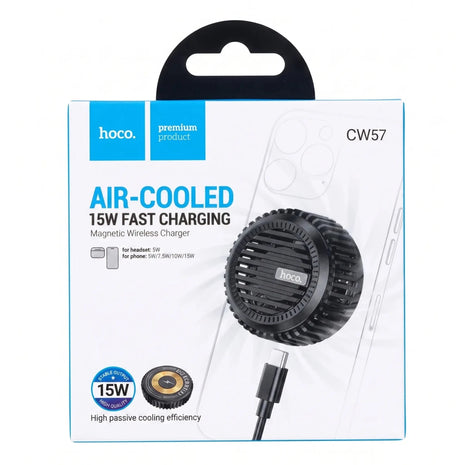 Cargador Magnético Hoco CW57 15W con Ventilador para iPhone - Technosun