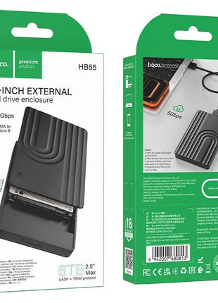 Cofre Disco Duro 2.5 Hoco HB55 USB 3.0 SATA Negro - Technosun