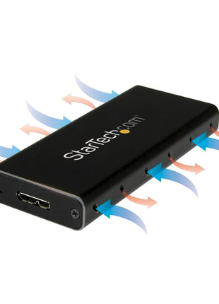 Cofre M.2 SATA StarTech.com USB - C 3.1 Gen 2 - Negro - Technosun