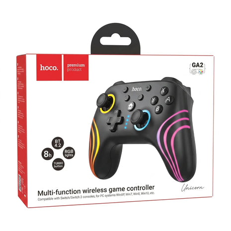 Control Inalámbrico Hoco GA2 Unicorn RGB para Nintendo Switch 1 y 2 - Technosun