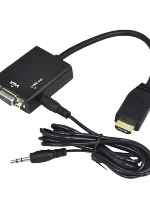 CONVERSOR HDMI A VGA 1080P FULL HD CABLE AUXILIAR - Technosun