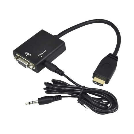CONVERSOR HDMI A VGA 1080P FULL HD CABLE AUXILIAR - Technosun