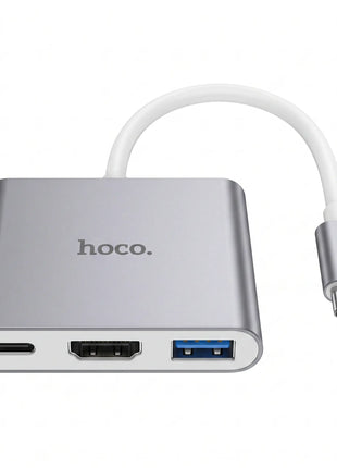 Adaptador Hoco HB14 Hub Tipo C a HDMI y USB 3.0
