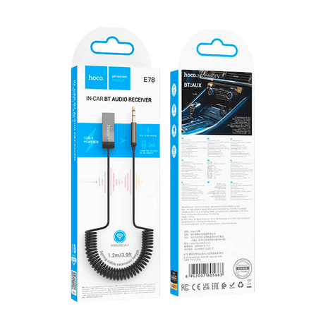 Hoco E78 – Transmisor Bluetooth para Automóvil con AUX y Control de Llamadas - Technosun