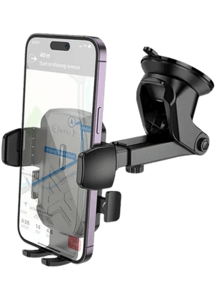 Hoco H65 Gamble Negro – Soporte de Celular para Auto con Sujeción Ajustable - Technosun