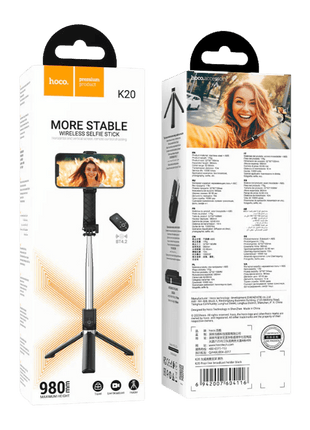 Hoco K20 – Bastón Selfie + Trípode con Control Bluetooth para Smartphones - Technosun