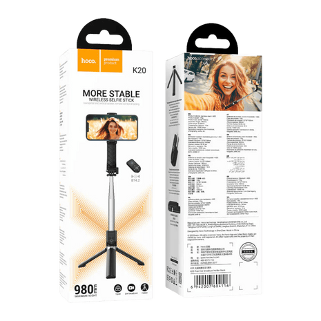 Hoco K20 – Bastón Selfie + Trípode con Control Bluetooth para Smartphones - Technosun