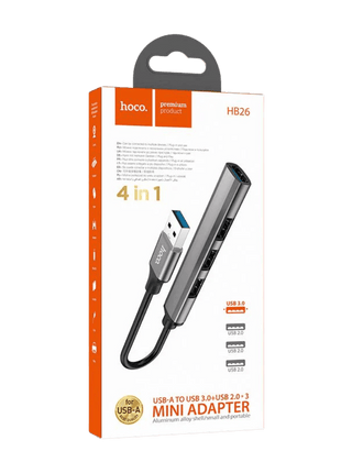 HUB HOCO HB26 USB - A 4 EN 1 - Technosun