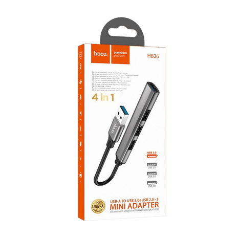 HUB HOCO HB26 USB - A 4 EN 1 - Technosun