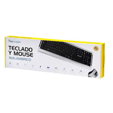 KIT TECLADO Y MOUSE INALAMBRICO TECMASTER TM - CMT - LD100 - Technosun