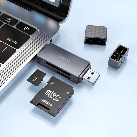Lector de Tarjetas Hoco HB45 – USB - C y USB - A para SD y MicroSD - Technosun