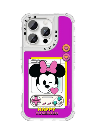 Vista de carcasa MOTOMO para iPhone con diseño de Disney