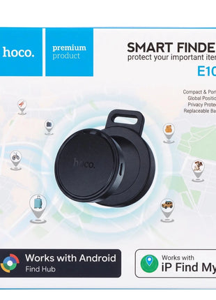 Localizador Inteligente Hoco E101 Smart Finder Negro (Dual iOS/Android) - Technosun