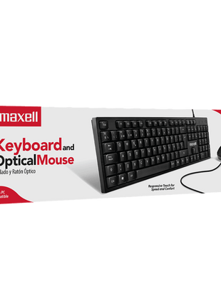 Maxell WRKBC - 10 – Combo Teclado + Mouse Inalámbrico para PC y Notebook - Technosun
