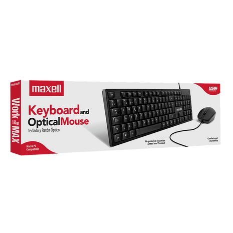 Maxell WRKBC - 10 – Combo Teclado + Mouse Inalámbrico para PC y Notebook - Technosun