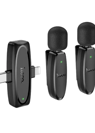 Micrófono Hoco L15 Inalámbrico Negro – Audio Profesional para Video y Streaming - Technosun