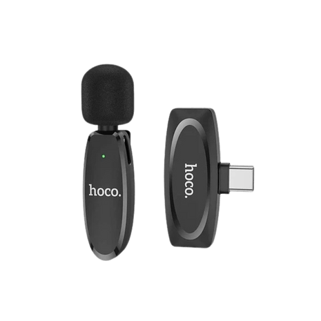 Micrófono Hoco L15 Inalámbrico Negro – Audio Profesional para Video y Streaming - Technosun