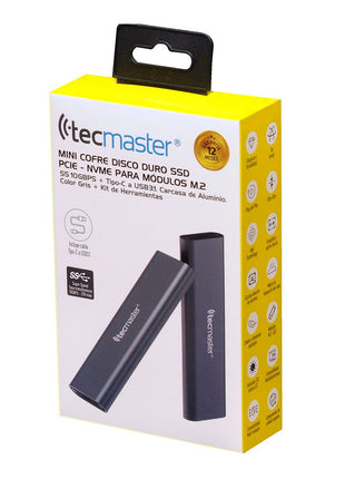 MINI COFRE TECMASTER PARA MODULOS M.2 CON CARCASA DE ALUMINIO - Technosun